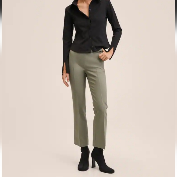 Mango XS flare crop trousers - Picture 1 of 10